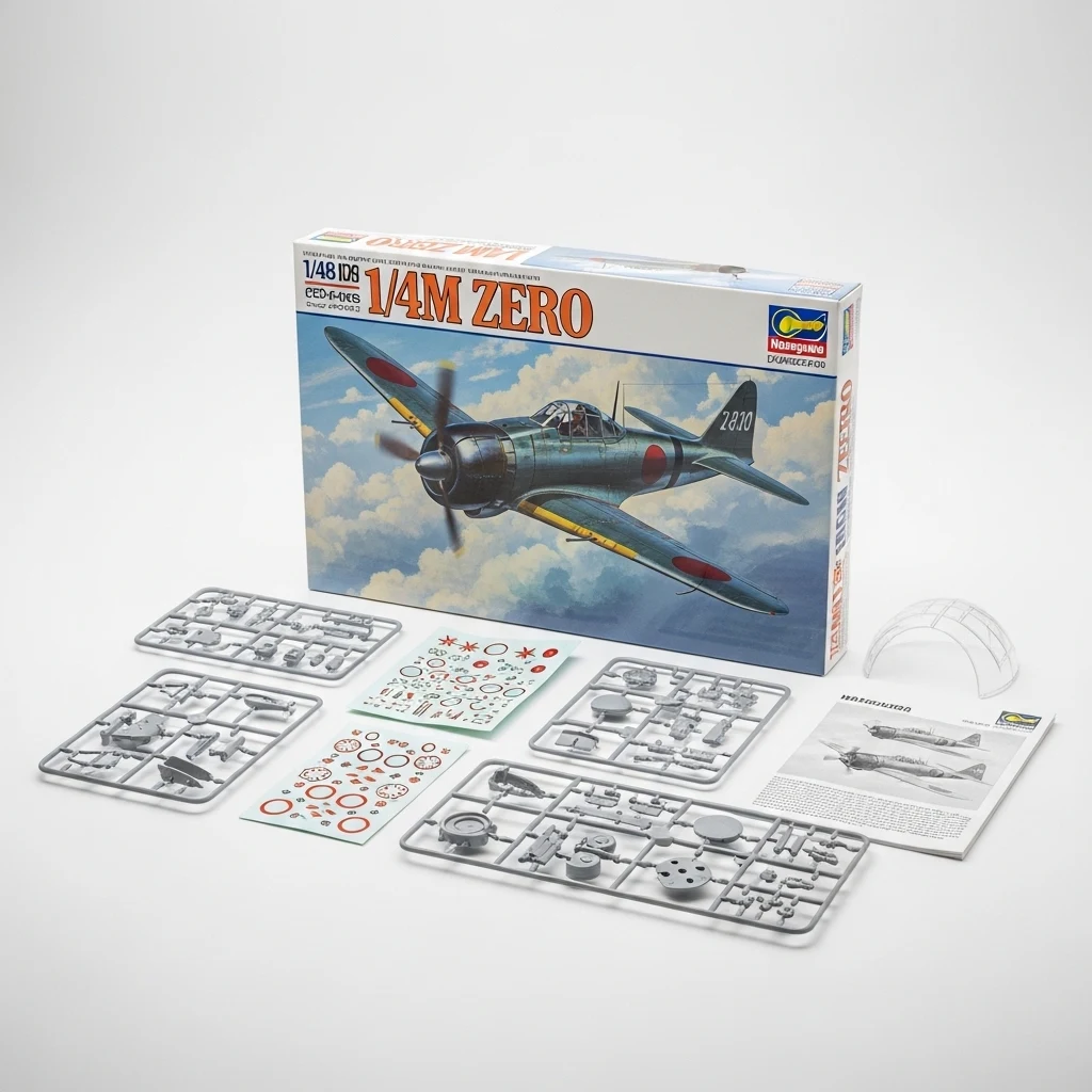 Hasegawa 1/48 Zero fighter model kit image 3